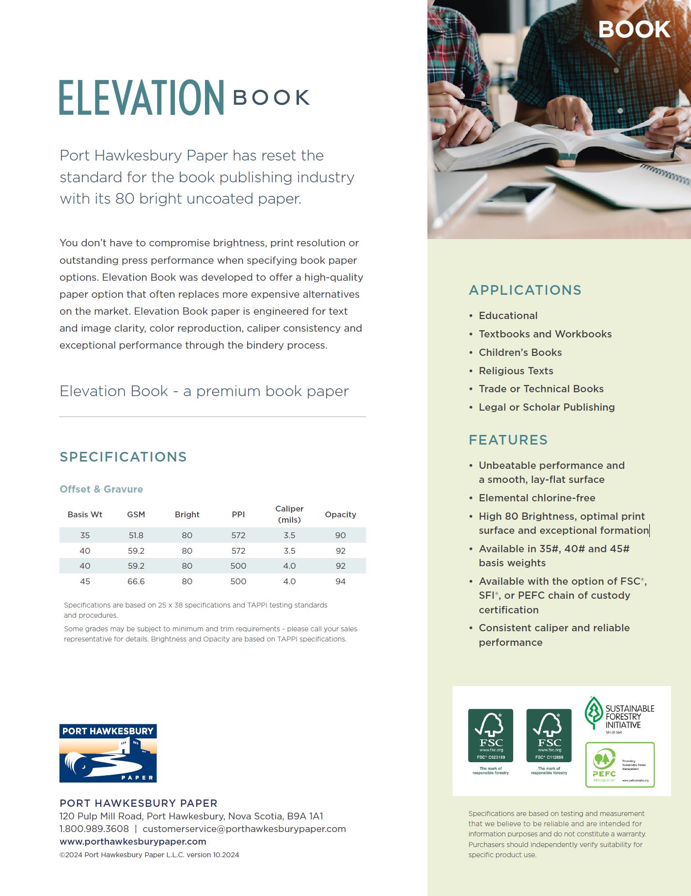 Elevation Specifications